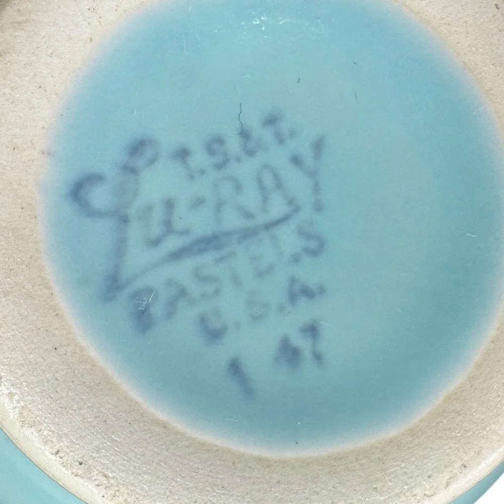 LuRay Pastels Teacup Taylor Smith Taylor Made In USA Vintage Replacement Blue‎